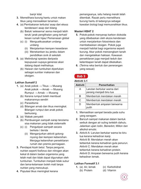 Jawapan Sains Tingkatan 2 Buku Teks Image